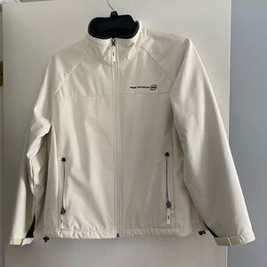 Free Country Lightweight Winter Jacket. White and Lined with Black Fleece.